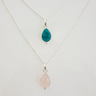 Ketting met hanger (turquoise)