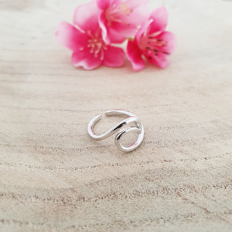 Zilveren teenring