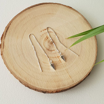 Oorbellen met een punthanger