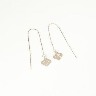 Oorbellen met een lief hartje