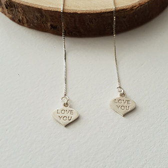 Oorbellen met een lief hartje