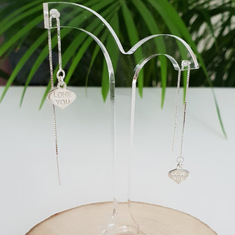 Oorbellen met een lief hartje