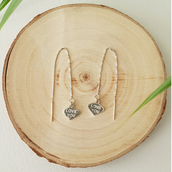 Oorbellen met een lief hartje