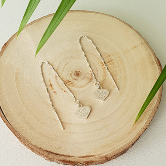 Oorbellen met een lief hartje