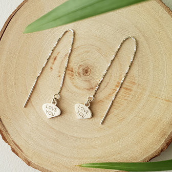 Oorbellen met een lief hartje