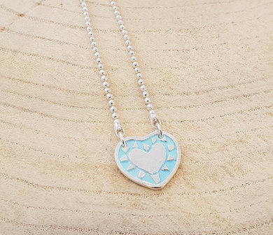 Ketting met turquoise hartje