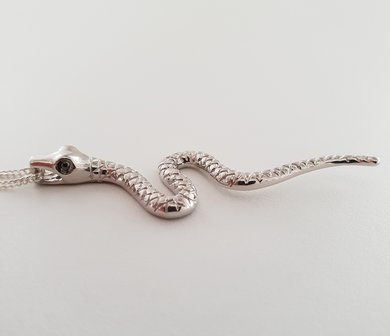 Zilveren ketting met slang