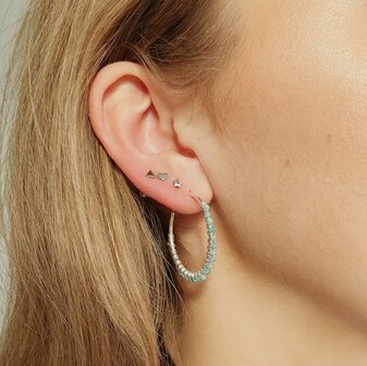 Zilveren oorbellen La Luz Amazoniet