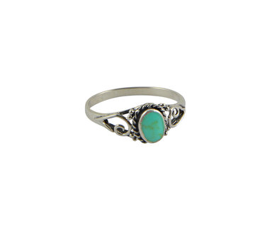 zilveren ring met turquoise steen