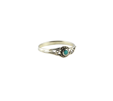 Zilveren ring met turquoise steentje