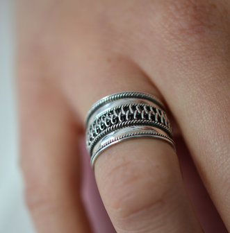 Boho ring van zilver