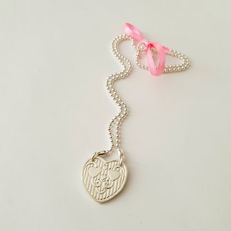 Zilveren ketting met hart