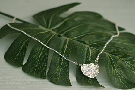 Ketting van zilver met hart