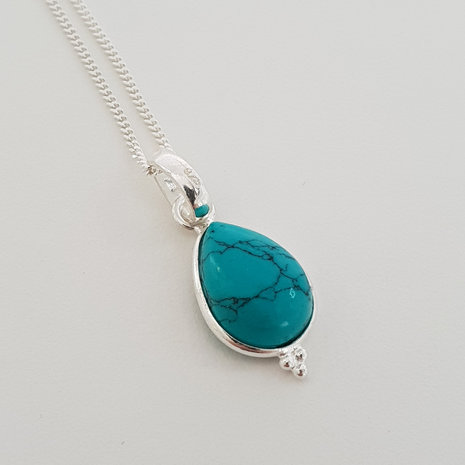 Ketting met hanger (turquoise)