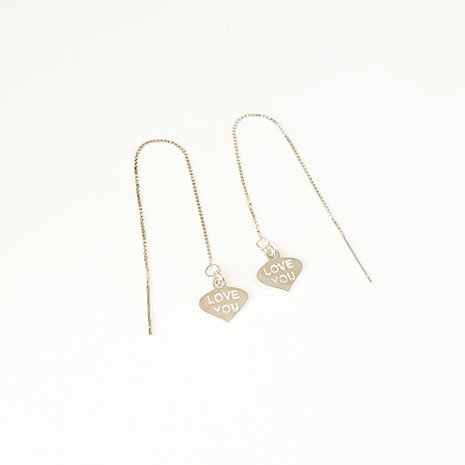 Oorbellen met een lief hartje