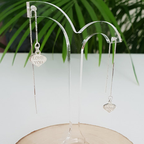 Oorbellen met een lief hartje