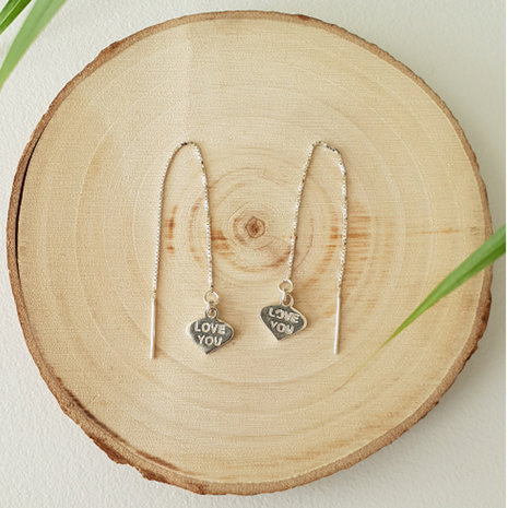 Oorbellen met een lief hartje