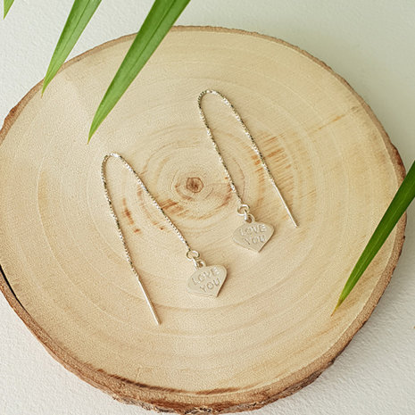 Oorbellen met een lief hartje