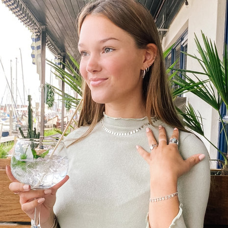 Ketting van zilver met rondjes