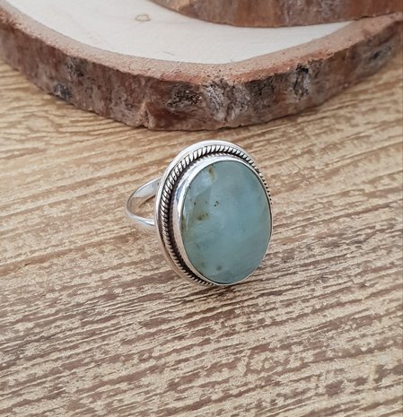 Zilveren ring met Amazoniet