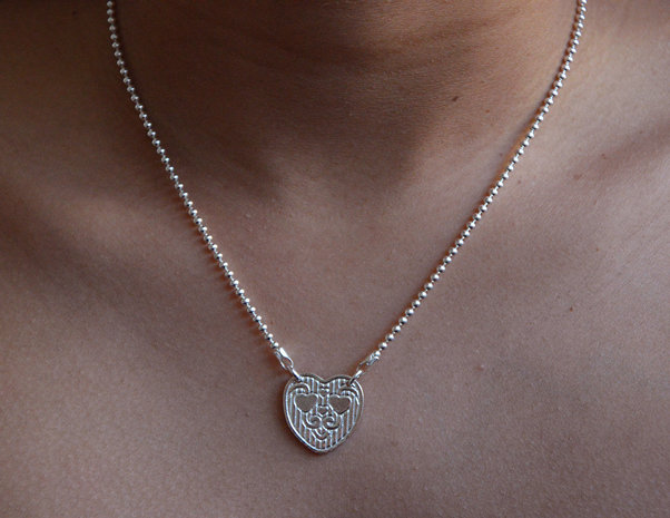 Ketting zilver met hartje